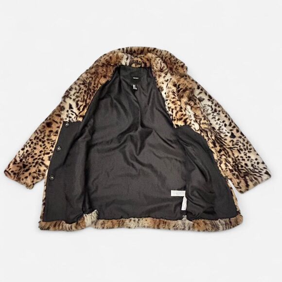 Forever 21 Animal Print Faux Fur Coat - Size M - Picture 4 of 9